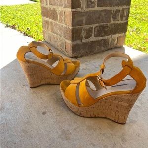 J Crew Italian Leather Canary Heel.